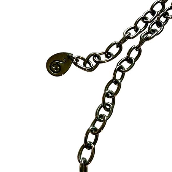 21" Scroll by Dillards Vintage Two-Tone Baroque Teardrop Pendant Necklace - Picture 6 of 12